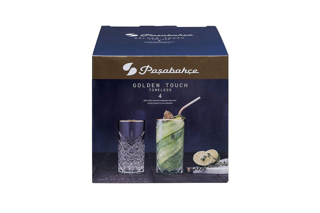 COPO LONG DRINK TIMELESS FA GOLD TOUCH 45CL 7,7x15,8CM /4  