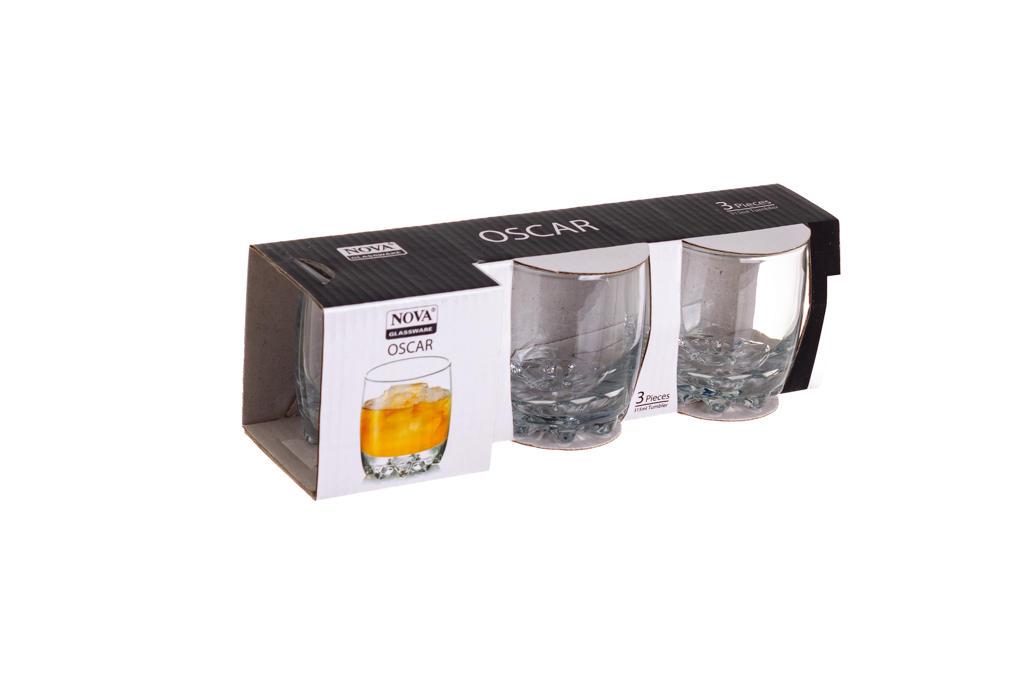 COPO WHISKY OSCAR VIDRO 31,5CL 8,4x9CM PACK 3/16           