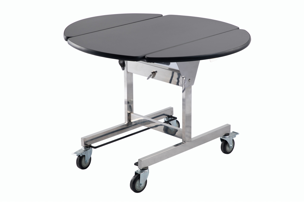 CARRO MESA ROOM SERVICE INOX / PAINEL HPL 108x91x75CM       
