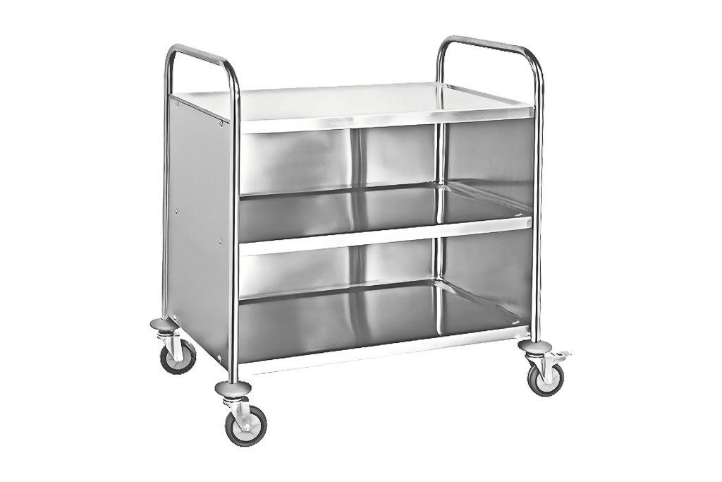 CARRO SERVI�O 3 PRAT.FECHADO INOX 845X525X940MM             