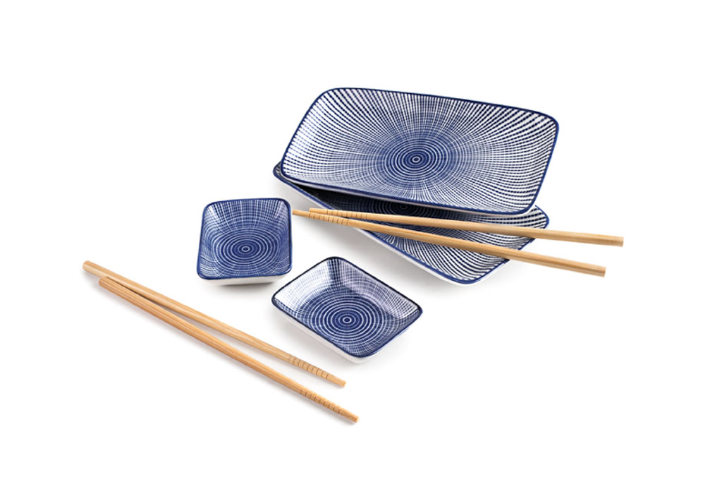 CONJUNTO PORCELANA/BAMBOO SUSHI SET                         