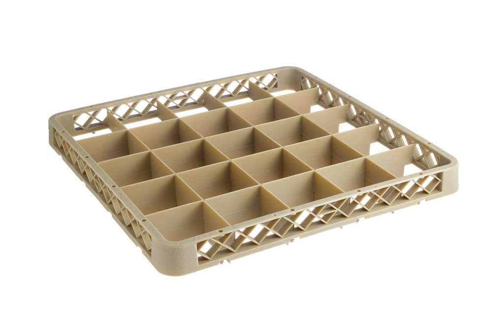 EXTENSO CESTO P/COPOS 25 DIVISRIAS PP 50x50x4,5CM INT. 7CM