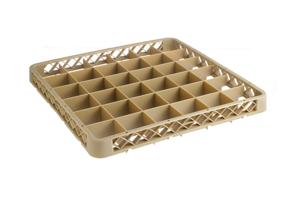 EXTENSO CESTO P/ COPOS 36 DIVISRIAS PP 50x50x7CM          