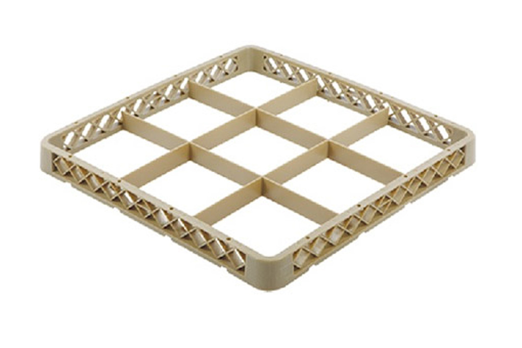 EXTENSO CESTO P/ COPOS 9 DIVISRIAS PP 50x50x4,5CM         