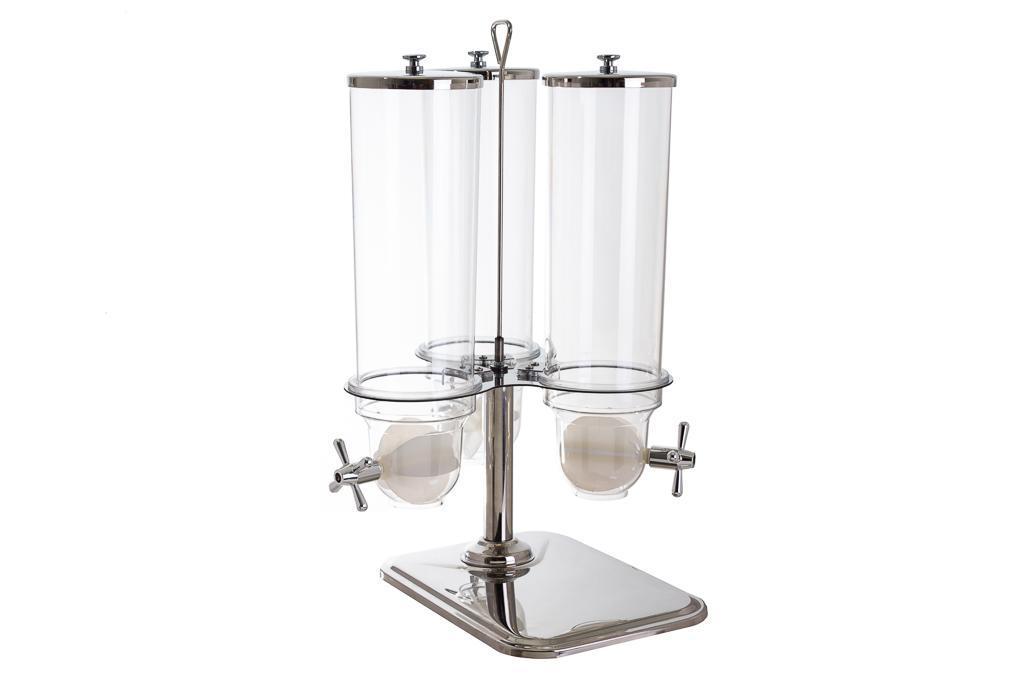 DISPENSADOR CEREAIS INOX / PC TRIPLO 3x3L 37x46x54CM        