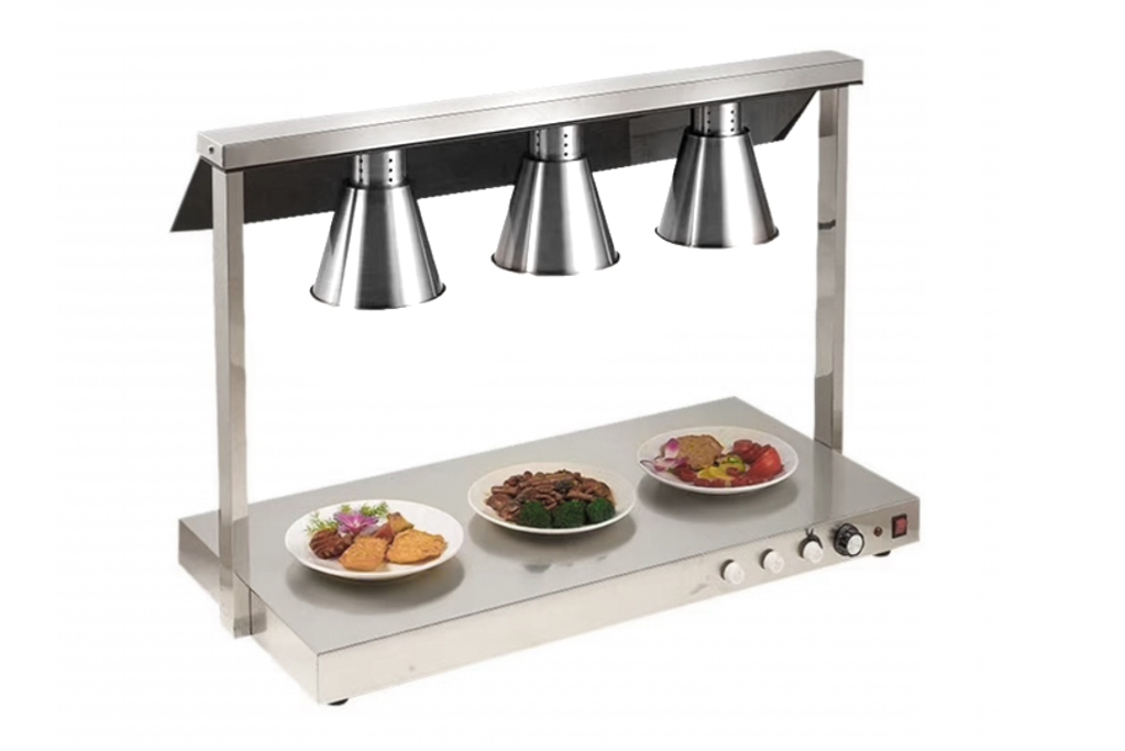 AQUECEDOR ALIMENTOS TRIPLO C/ BASE INOX 1050x500x700MM      
