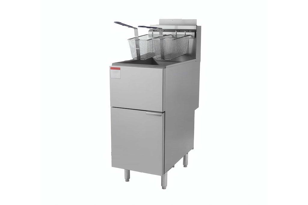 FRITADEIRA GAS 1 CUBA/2 CESTOS 18,5LT 397X777X1190MM        