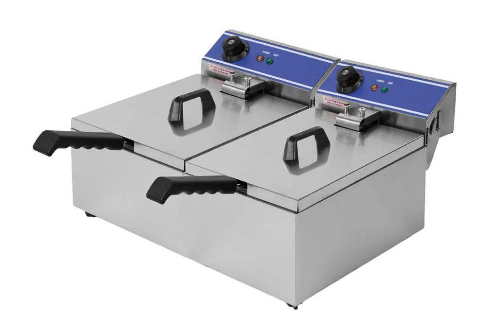 FRITADEIRA 11L+11L S/TORNEIRA 691x455x342MM 380V 5KW+5KW    